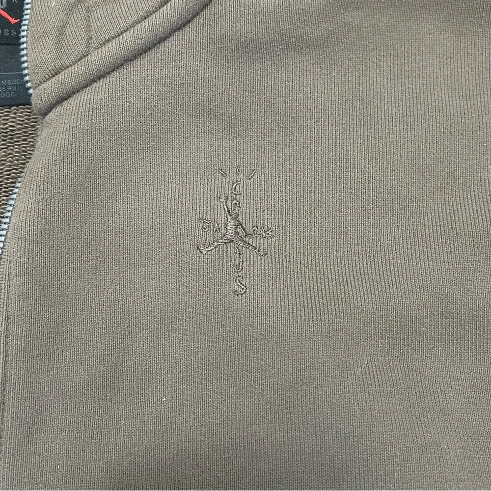 Air Jordan x Travis Scott Full Zip Hoodie Palomino Brown Size Small DZ5500-275